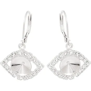 Náušnice Crystal-ZONE Náušnice Třetí Oko Rivoli 8mm strass rhodium