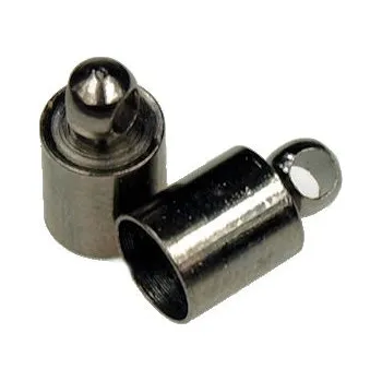 Materiál na výrobu šperku CZ Vlepovací koncovka antracit