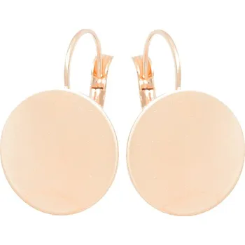 Náušnice Crystal-ZONE Náušnice ploška Kruh 17mm rose gold