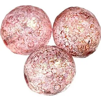 Korálek CZ Korálky broušené 16mm růžová terakota leptaná (4ks)