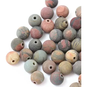 Drahý kámen Jaspis Picasso 8mm mat (1ks)