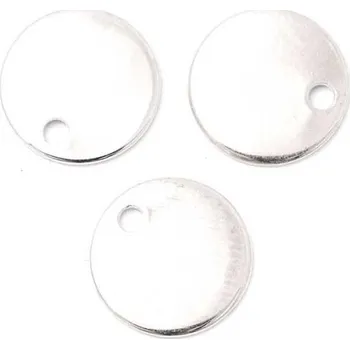 Přívěsek Crystal-ZONE Přívěsek kruh 8mm pro gravírování ag clear