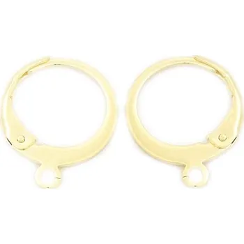 Materiál na výrobu šperku Crystal-ZONE Náušnicový kruh s očkem 12mm chirurgická ocel gold plating 24kt