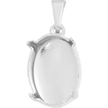 Přívěsek Crystal-ZONE Přívěsek Ovál 14/10mm rhodium