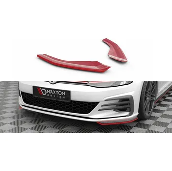 Tuning Maxton Design spoiler pod přední nárazní pro Volkswagen Golf GTI Mk7 Facelift, černý lesklý plast ABS SLEVA 5%