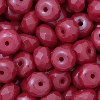 Korálek CZ Korálek broušený SLAVÍK 7/4mm tmavě červená