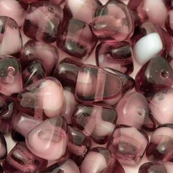 Korálek CZ Korálek mačkaný GRANULE 8mm fialová