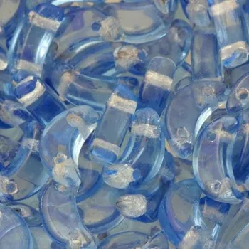 Korálek CZ Korálek mačkaný MOON DUO 9mm modrá