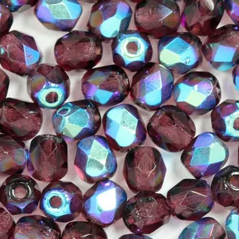 Korálek CZ Korálky broušené 4mm fialová AB (50ks)