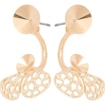 Náušnice Crystal-ZONE Náušnice DOUBLE rivoli 8mm/filigrán rivoli 6mm rose gold