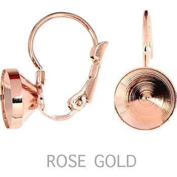 Náušnice Crystal-ZONE Náušnice KIDS Chaton ss39 rose gold