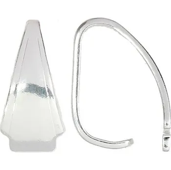 Materiál na výrobu šperku Crystal-ZONE Šlupna 10/5mm Ag+clear