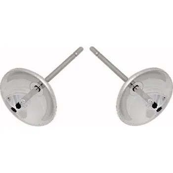 Materiál na výrobu šperku Crystal-ZONE Náušnicový dřík s očkem Crystal Pearls 5818 6/8mm rhodium