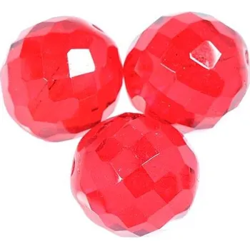 Korálek CZ Korálek broušený 20mm rudá (1ks)