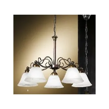 ORION Závěsné svítidlo 5x40W E14 antik/sklo, průměr 60cm, výška 39cm - ORION OR LU 1707/5