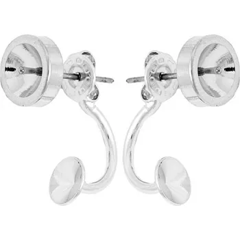 Náušnice Crystal-ZONE Náušnice DOUBLE Crystal Pearls 6mm/rivoli 6mm rhodium