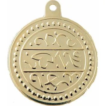 Materiál na výrobu šperku CZ Penízek s očkem 16mm Gold Plating 24kt