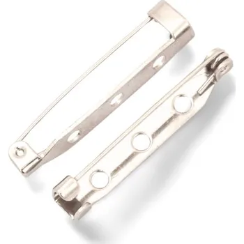 Materiál na výrobu šperku CZ Brožový můstek 30mm stříbro