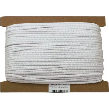 Příze CZ Bavlněná šňůra 5mm bílá 003