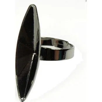 Prsten Crystal-ZONE Prsten Navette 35mm ruthenium