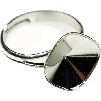 Prsten Crystal-ZONE Prsten Square 12mm rhodium