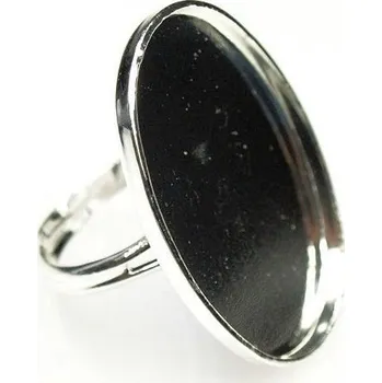 Prsten Crystal-ZONE Prsten Ovál 30/22mm ag clear