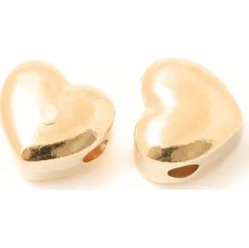 Materiál na výrobu šperku Crystal-ZONE Korálek kovový srdce 6mm chirurgická ocel rose gold