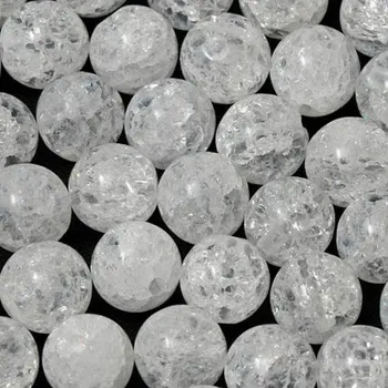 Korálek Křišťál práskaný 8mm (1ks)