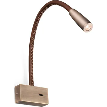 Bodové svítidlo FARO LEAD nástěnná lampa na čtení, bronzová - FARO FARO 62704