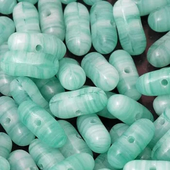 Korálek CZ Korálek mačkaný OVÁL 9/4mm zelená