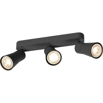 SLV - BIG WHITE PURI 2.0 Cone nástěnné a stropní svítidlo, dlouhé provedení, 3 x max. 6W GU10, černé - BIG WHITE (SLV) LA 1008324