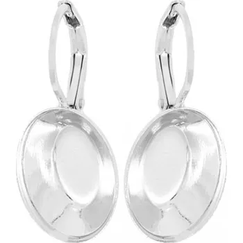 Náušnice Crystal-ZONE Náušnice Ovál 14/10mm hluboký rhodium
