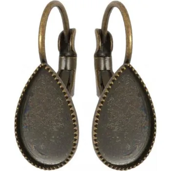 Náušnice Crystal-ZONE Náušnice Kapka 13/8mm staré zlato