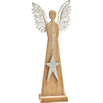 Dřevěný anděl Angel Silver 10 x 4 x 26…