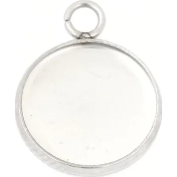 Přívěsek Crystal-ZONE Přívěsek kruh 12mm chirurgická ocel