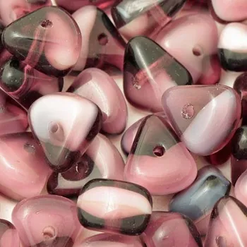 Korálek CZ Korálek mačkaný GRANULE 8mm fialová žíhaná