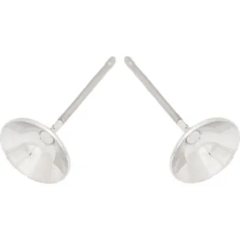 Náušnice Crystal-ZONE Náušnice trn miska 3mm rhodium