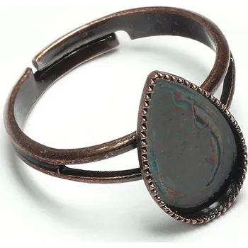 Prsten Crystal-ZONE Prsten Kapka 13/8mm stará měď