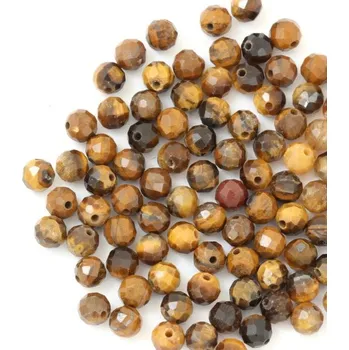 Drahý kámen Tygří oko broušené 2mm (1ks)