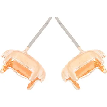 Náušnice Crystal-ZONE Náušnice trn Naveta 10/5mm krapny rose gold