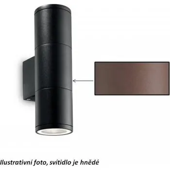Venkovní osvětlení IDEALLUX Venkovní nástěnné svítidlo Ideal Lux Gun AP2 small coffee 163635 hnědé 21cm IP44 - IDEALLUX ILUX 163635