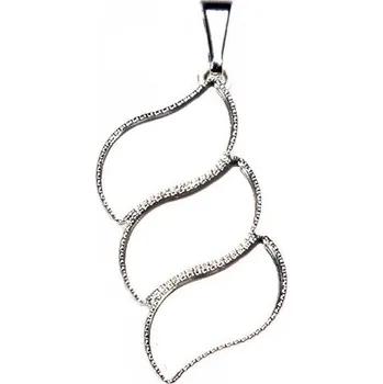 Přívěsek Crystal-ZONE Přívěsek Wave 3/14/7mm ag clear