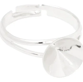 Prsten Crystal-ZONE Prsten Chaton Light ss45 rhodium