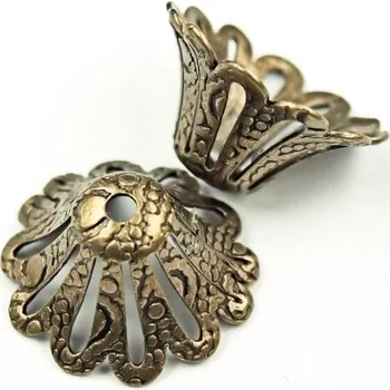 Materiál na výrobu šperku CZ Kaplík 13x7mm staré zlato