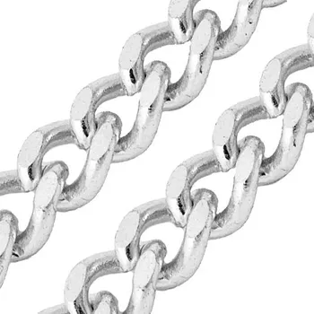 Řetízek CZ Bižuterní řetízek broušený 3mm Ag+clear