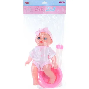 Panenka _Ostatní 1_ Panenka miminko čůrací růžové set s nočníkem a plínou v sáčku 133196