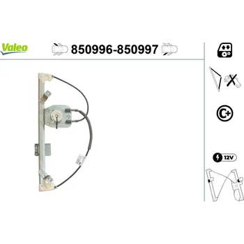 Stahovačka okna Zvedací zařízení oken VALEO 850996