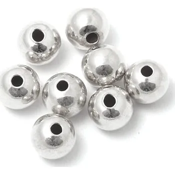 Materiál na výrobu šperku Crystal-ZONE Kulička kovová 4mm rhodium