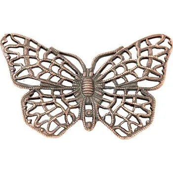 Materiál na výrobu šperku CZ Filigrán MOTÝL 37/25mm Stará měď