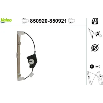 Stahovačka okna Zvedací zařízení oken VALEO 850920